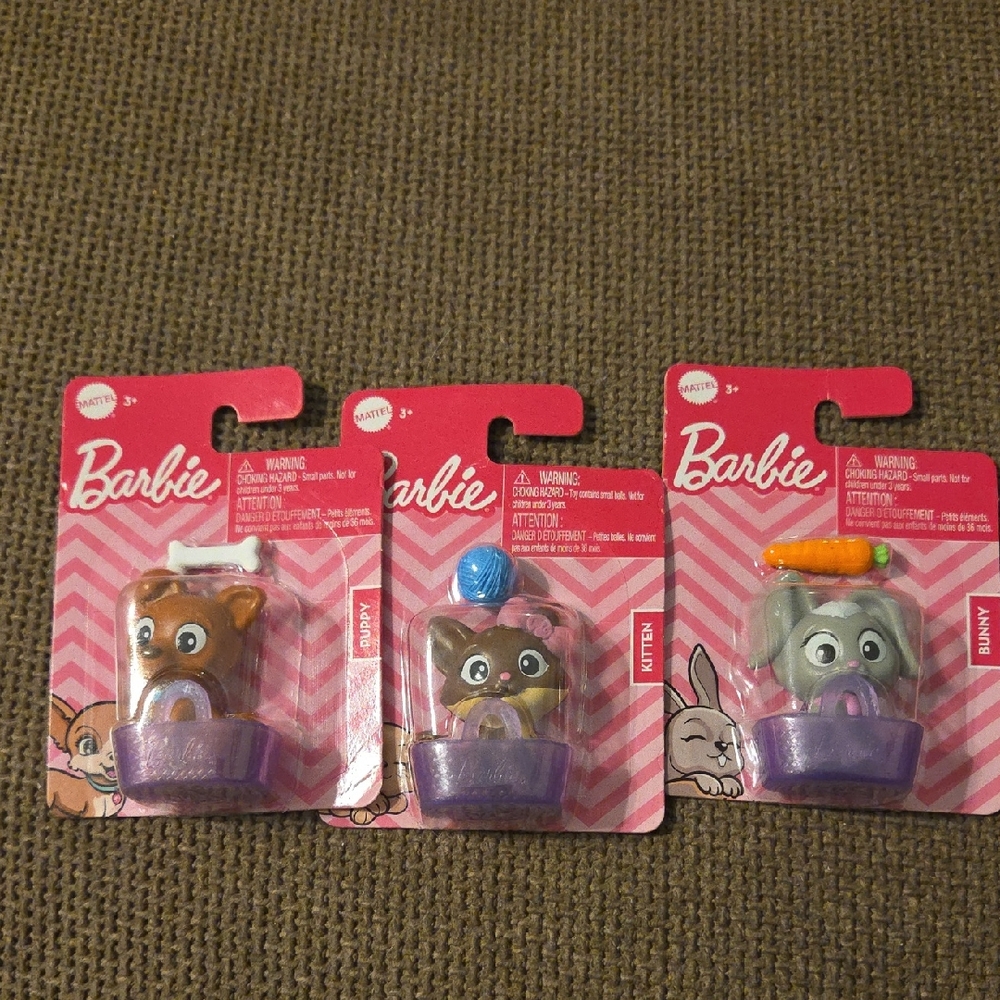 Barbie Animal Friends Set with Purple Baskets NWT